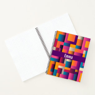 Carnet Carrés et formes Abstraits colorés