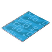 Carnet Carrés géométriques bleu clair (Côté gauche)