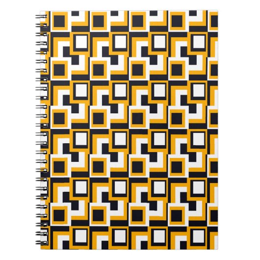 Carnet Carrés géométriques : Impression transparente (Devant)