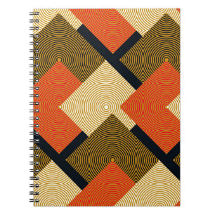 Carnet Carrés géométriques rétro : Motif Vintage.