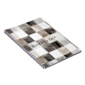 Carnet Carrés Noir Blanc Brun (Côté Droit)