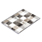 Carnet Carrés Noir Blanc Brun (Côté gauche)