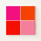 Carnet Carrés roses et orange (Dos)