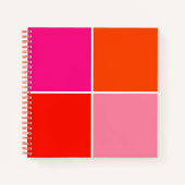 Carnet Carrés roses et orange (Devant)