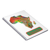 Carnet Carte Abstraite colorée de l'Afrique (Côté Droit)
