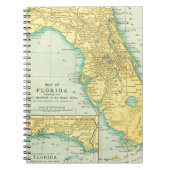 Carnet Carte antique de l'État de Floride USA (Devant)