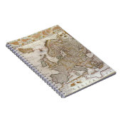 Carnet Carte antique de l'Europe par Willem Jansz Blaeu, (Côté Droit)