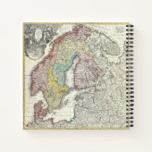 Carnet Carte antique de Scandinavie (Dos)