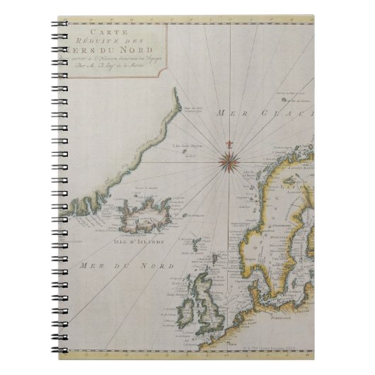 Carnet Carte antique de Scandinavie 2 (Devant)