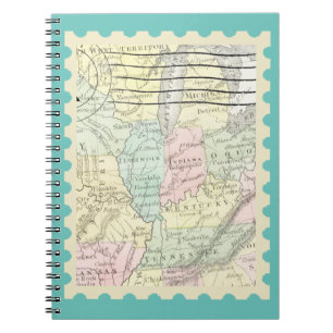 Carnet Carte centrale des timbres américains