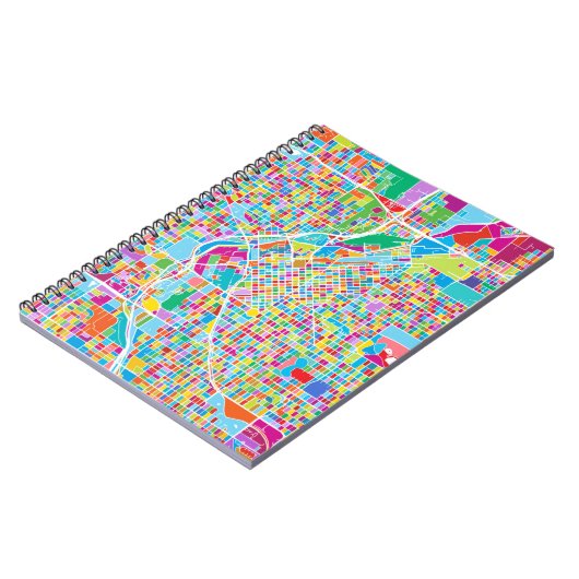 Carnet Carte colorée de Denver (Côté gauche)