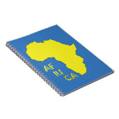 Carnet Carte d'Afrique jaune funky (Côté Droit)