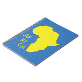 Carnet Carte d'Afrique jaune funky (Côté gauche)