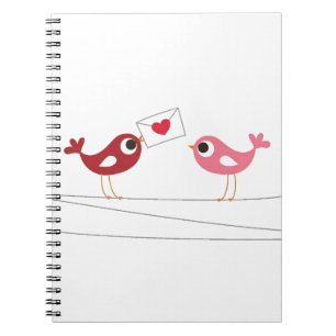Carnet Carte d'amour d'oiseaux
