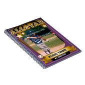 Carnet Carte de baseball violette ALLSTAR (Côté Droit)