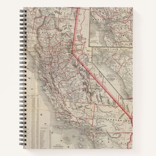 Carnet Carte de Californie (Devant)