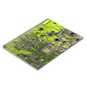 Carnet Carte de circuit Geek d'ordinateur Neon Jaune (Côté gauche)