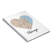 Carnet Carte de coeur de Chicago (Côté Droit)
