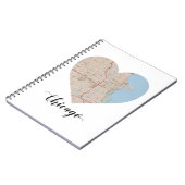 Carnet Carte de coeur de Chicago (Côté gauche)