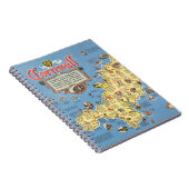 Carnet Carte de Cornwall, Angleterre (Côté Droit)