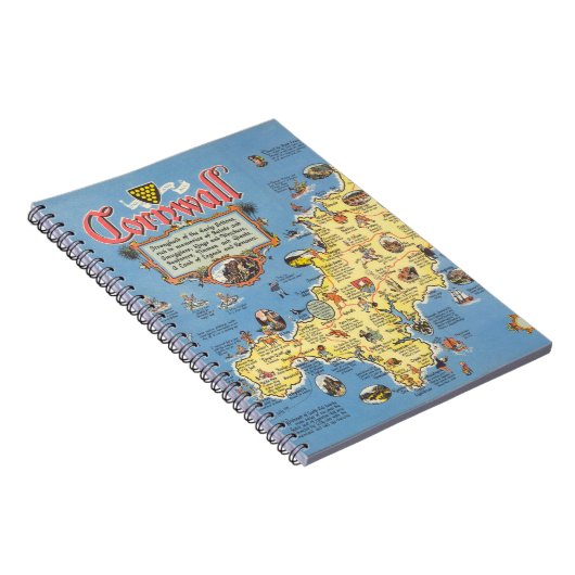 Carnet Carte de Cornwall, Angleterre (Côté Droit)