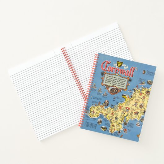 Carnet Carte de Cornwall, Angleterre (Intérieur)