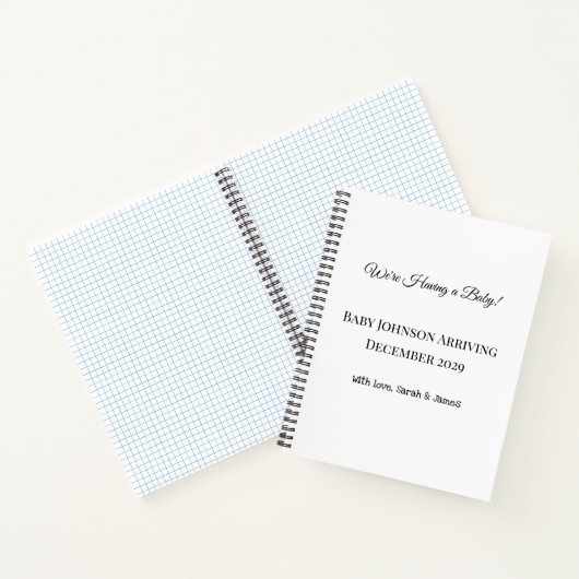 Carnet Carte de déclaration personnalisée pour bébé (Intérieur)
