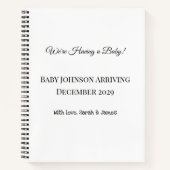 Carnet Carte de déclaration personnalisée pour bébé (Devant)