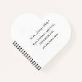 Carnet Carte de déclaration personnalisée pour bébé (Devant)