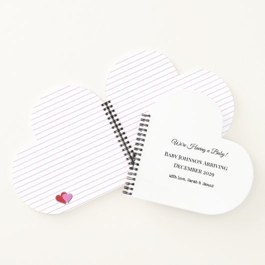 Carnet Carte de déclaration personnalisée pour bébé (Intérieur)