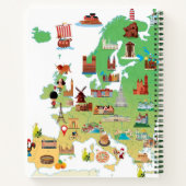 Carnet Carte de dessin animé Europe (Dos)