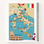 Carnet Carte de dessin de l'Italie (Dos)