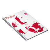 Carnet Carte de drapeau du Danemark (Côté Droit)