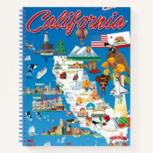 Carnet Carte de la Californie (Devant)