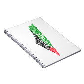 Carnet Carte de la Palestine libre et drapeau du Canada ( (Côté Droit)