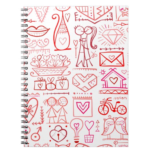 Carnet Carte de la Saint Valentin. L'amour et la couture (Devant)