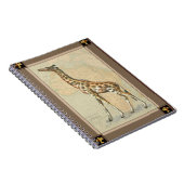 Carnet Carte de l'Afrique et une girafe (Côté Droit)