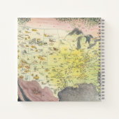 Carnet Carte de l'Amérique - Croquis de dessin animé (Dos)