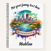 Carnet Carte de l'aquarelle des États américains (Devant)