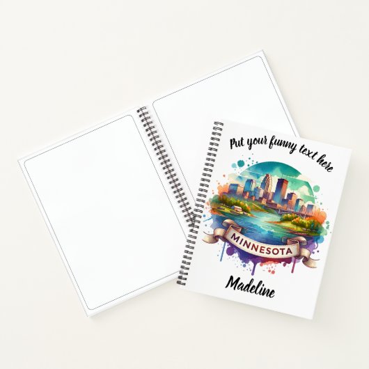 Carnet Carte de l'aquarelle des États américains (Intérieur)