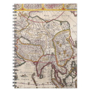 Carnet Carte de l'Asie du Sud-Est vintage
