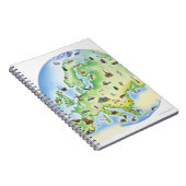 Carnet Carte de l'Europe avec des illustrations de célèbr (Côté Droit)