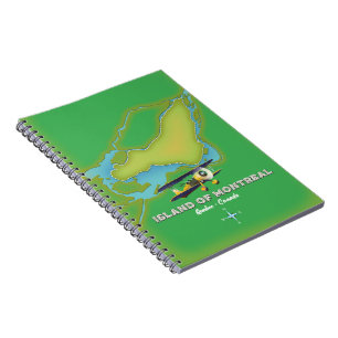 Carnet Carte de l'île de Montréal Canada