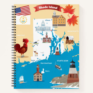 Carnet Carte de l'île de Rhode