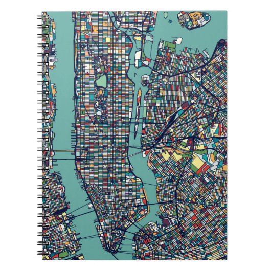 Carnet Carte de Manhattan New York (Devant)