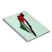 Carnet Carte de Palestine avec drapeau et Motif Keffiyeg (Côté Droit)
