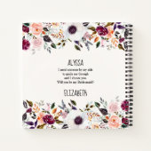 Carnet Carte de proposition de bonne aquarelle Floral Bri (Dos)