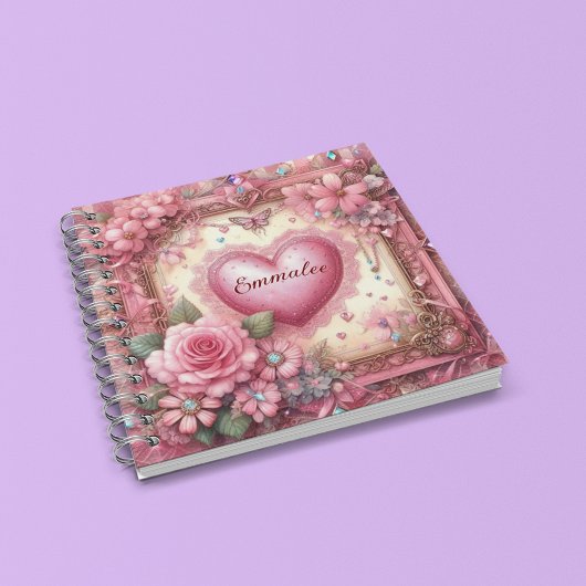 Carnet Carte de Saint-Valentin victorienne florale person