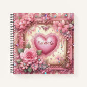 Carnet Carte de Saint-Valentin victorienne florale person (Devant)