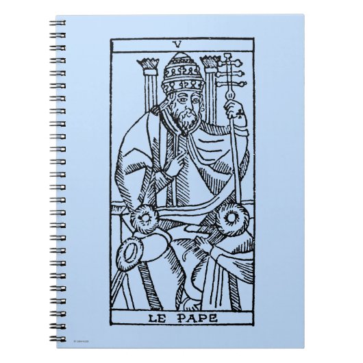 Carnet Carte de tarot : Le pape (Devant)